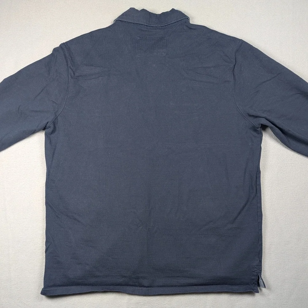 L.L. Bean Rugby Shirt Mens XL Blue Lakewashed Long Sleeve Traditional Fit 504190